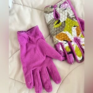 Vera Bradley Pink Green Floral Gloves